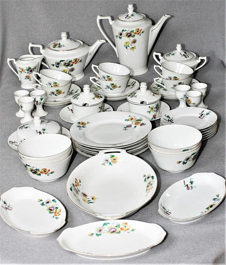 De Gruyter 55 delig ontbijt servies 1932, Antiek en Kunst, Antiek | Servies compleet, Ophalen of Verzenden