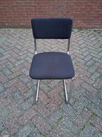 6 Buisframe slede stoelen model Gispen, Huis en Inrichting, Stoelen, Ophalen, Gebruikt, Zwart, Vijf, Zes of meer stoelen