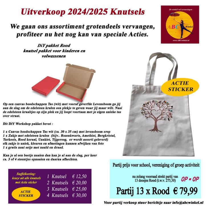 Partij Rood 13 x tas met edelsteen kralen Knutsels OP=OP, Hobby en Vrije tijd, Knutselen, Nieuw, Knutselwerk, Ophalen of Verzenden