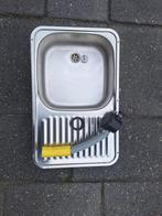 Rvs spoelbakje met sifon voor camper/caravan, Caravans en Kamperen, Ophalen, Gebruikt