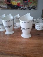 6 Riviera Maison Patat/Friet Bakjes met Sausbakjes, Ophalen of Verzenden, Zo goed als nieuw