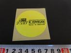 sticker Wanroij W. VERHEIJEN assurantiekantoor, Ophalen, Zo goed als nieuw, Sticker