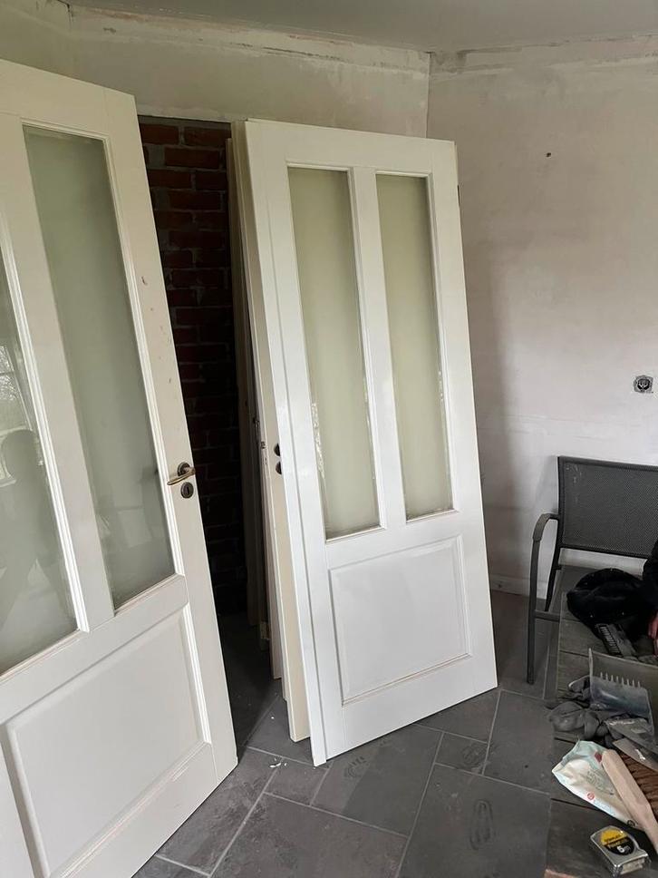 Houten binnendeuren in zeer goede staat, Doe-het-zelf en Verbouw, Deuren en Horren, Zo goed als nieuw, Binnendeur, 200 tot 215 cm