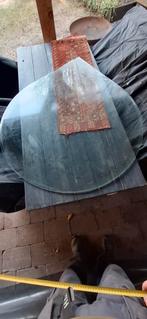 Vloerplaat haard.hoek gehard glas druppelvormige 132x110cm, Ophalen, Nieuw, Houthaard