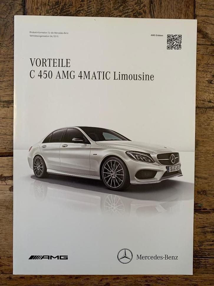 Product informatie Mercedes-Benz C 450 AMG 4MATIC W205 2015, Boeken, Auto's | Folders en Tijdschriften, Zo goed als nieuw, Mercedes