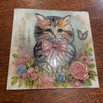 Diamond painting kaart poes 5, Ophalen of Verzenden, Zo goed als nieuw, Overige thema's