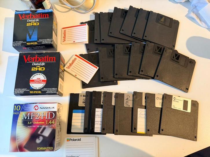 3,5" diskettes Verbatim Datalife 2HD (nieuw) + 8x 1,44 MB, Computers en Software, Vintage Computers, Ophalen of Verzenden