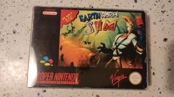 Earthworm Jim, snes, cib beschikbaar voor biedingen