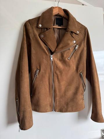 Suede stof bikerjack van H&M – maat XS beschikbaar voor biedingen
