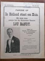 Lou Bandy - In Holland staat een huis (parodie), Muziek en Instrumenten, Bladmuziek, Gebruikt, Verzenden