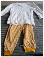 2 delig pyjama, geel Gestreepte broek auto thema Maat 80 h3, Nacht- of Onderkleding, Jongetje of Meisje, Onbekend, Ophalen of Verzenden