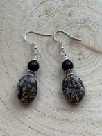 4+1 gratis! Oorbellen met obsidiaan en onyx, 925z, Sieraden, Tassen en Uiterlijk, Oorbellen, Overige materialen, Verzenden, Zwart