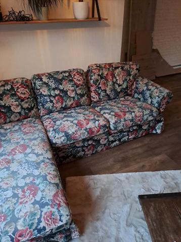 Ikea Ektorp Hoekbank chaise longue bloemen - afbeelding 3