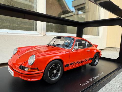1:18 Porsche 911 Carrera RS oranje 1973 Autoart 78054 JJTOP, Hobby en Vrije tijd, Modelauto's | 1:18, Zo goed als nieuw, Auto