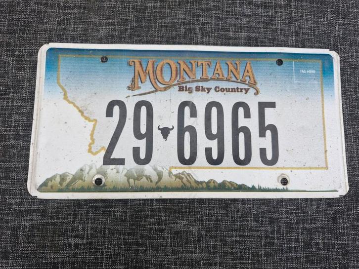 Kentekenplaat Montana USA Nummerplaat nummerbord License VS, Verzamelen, Automerken, Motoren en Formule 1, Gebruikt, Auto's, Ophalen of Verzenden