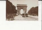 Parijs L Arc de Triomphe met taxi s 18-9-1922, Ophalen of Verzenden, 1920 tot 1940, Gelopen, Frankrijk