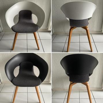 Skandiform Deli design stoelen 4x zwart 2x wit