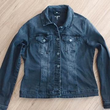 zwart/grijs stretch jeans spijkerjasje maat M van The Denim beschikbaar voor biedingen