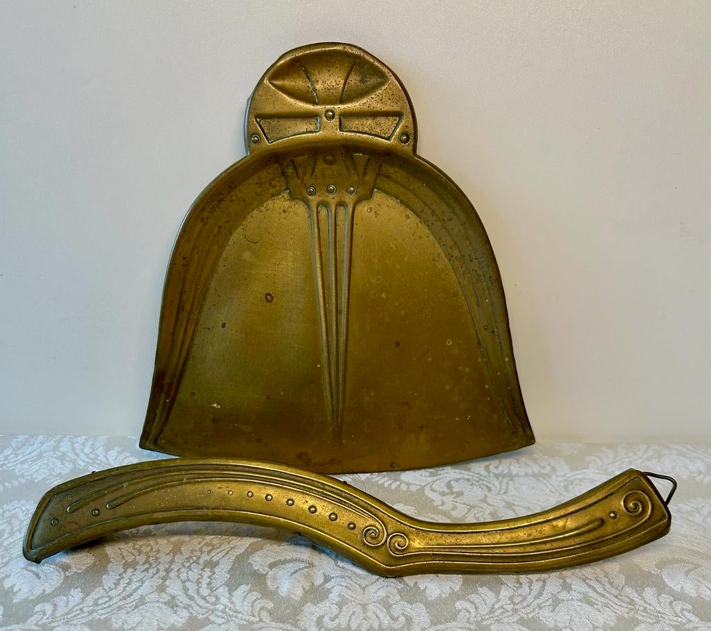 Stoffer en blik koper stijl Jugendstil, Ophalen of Verzenden