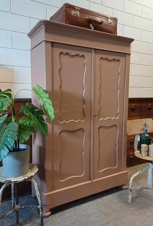 Brocante/Landelijke oudroze kast, Antieke demontabele kast, Antiek en Kunst, Antiek | Meubels | Kasten, Ophalen