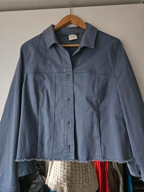 Jeansjasje maat 48 Ulla Popken, Kleding | Dames, Jasjes, Kostuums en Pakken, Zo goed als nieuw, Maat 46/48 (XL) of groter, Blauw