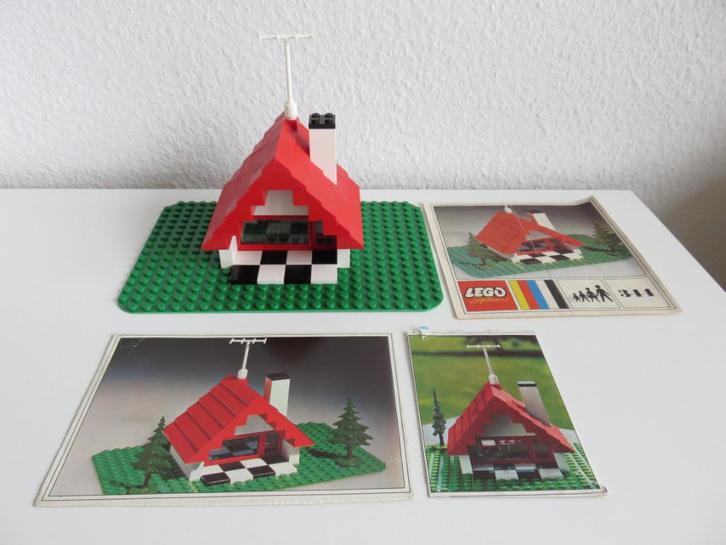 Vintage Lego 344 Bungalow vakantiehuisje met tv antenne, Kinderen en Baby's, Speelgoed | Duplo en Lego, Zo goed als nieuw, Lego