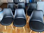 Eettafelstoelen 6 stuks, Ophalen, Zo goed als nieuw, Zwart, Vijf, Zes of meer stoelen