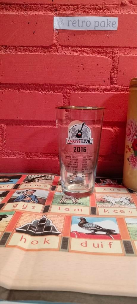 Amstel Live bierglas., Ophalen of Verzenden, Gebruikt, Bierglas