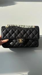 zwarte schouder tas caviar leer, Ophalen of Verzenden, Nieuw, Zwart, Leer