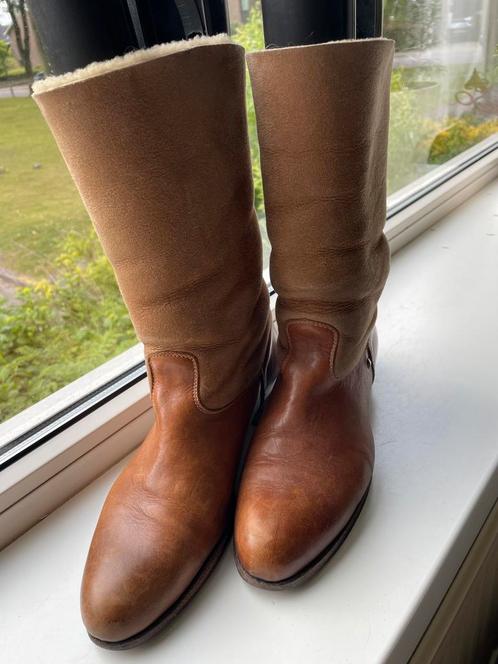 Fred de la Bretoniere: cognac bruine leren laarzen, maat 39, Kleding | Dames, Schoenen, Zo goed als nieuw, Hoge laarzen, Bruin