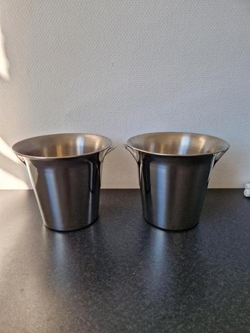 2x champagne koeler ijsemmer wijnkoeler dubbelwandig beschikbaar voor biedingen
