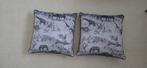 2 sierkussens safari 45x45 Coco Maison, Huis en Inrichting, Woonaccessoires | Kussens, Ophalen of Verzenden, Nieuw, Blauw, Vierkant