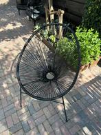 Leuke zwarte draadstoel, Tuin en Terras, Ophalen, Zo goed als nieuw