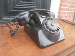 PTT telefoontoestel met draaischijf zwart bakeliet telefoon, Telecommunicatie, Vaste telefoons | Niet Draadloos, Met draaischijf