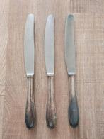 3 prachtige & scherpe antieke verzilverde messen ca..., Ophalen of Verzenden