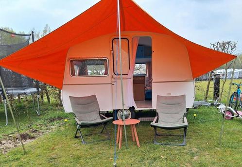 Caravan Kip 1965 oldtimer retro vintage, Caravans en Kamperen, Caravans, Particulier, tot en met 4, 500 - 750 kg, Treinzit, Kip