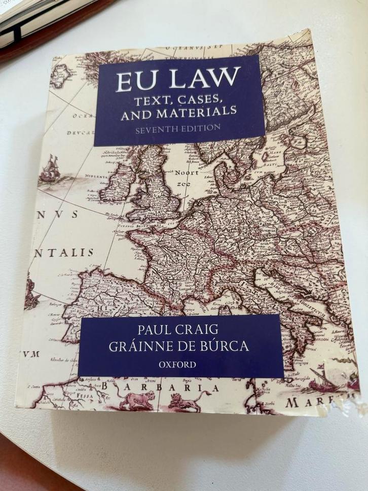EU Law: Text, Cases, Materials - 7e Editie, Boeken, Studieboeken en Cursussen, Gelezen, WO, Gamma, Ophalen