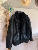 Vintage oversized lammy coat S M bohemian bomberjack, -, Zwart, -, Ophalen of Verzenden
