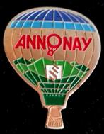 Annonay ballon pin- - gelakt, Verzamelen, Speldjes, Pins en Buttons, Verzenden, Nieuw, Transport, Speldje of Pin