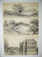 066/ Delen/ Zijpenberg / Middachten Foto Litho 1887, Antiek en Kunst, Kunst | Litho's en Zeefdrukken, Ophalen of Verzenden