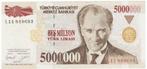 24-1583 Turkije 5 miljoen lire 1997, Verzenden, Midden-Oosten, Los biljet
