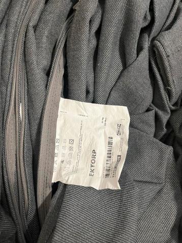Mooie complete antracietgrijze bankhoes voor de Ikea Ektop - afbeelding 1