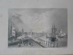 005 / Haven van Amsterdam Staalgravure uit 1835, Antiek en Kunst