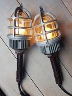 Industriële Hanglamp Looplamp: Underwriters Laboratories Inc, Gebruikt, Glas, Ophalen of Verzenden, Industrieel Vintage