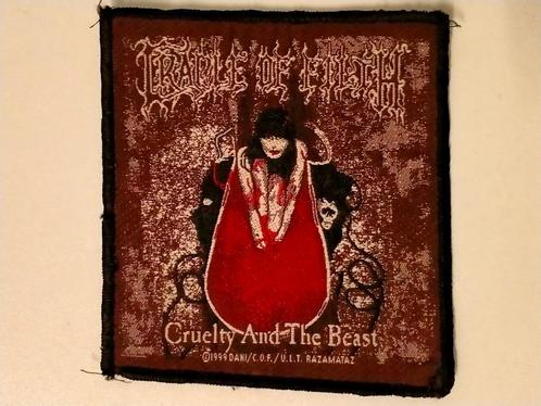 Cradle of Filth Cruelty 1999 vintage patch heavy metal RARE, Verzamelen, Muziek, Artiesten en Beroemdheden, Gebruikt, Kleding