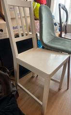 Ikea houten witte stoel, Ophalen, Zo goed als nieuw, Wit, Eén