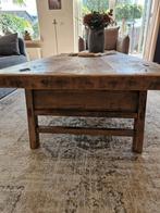 Salontafel tafel van oud hardhout, Ophalen, 100 tot 150 cm, 50 tot 100 cm, Zo goed als nieuw