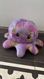 Octopus mood knuffel groot paars glitter pluche, Ophalen of Verzenden, Zo goed als nieuw, Overige typen