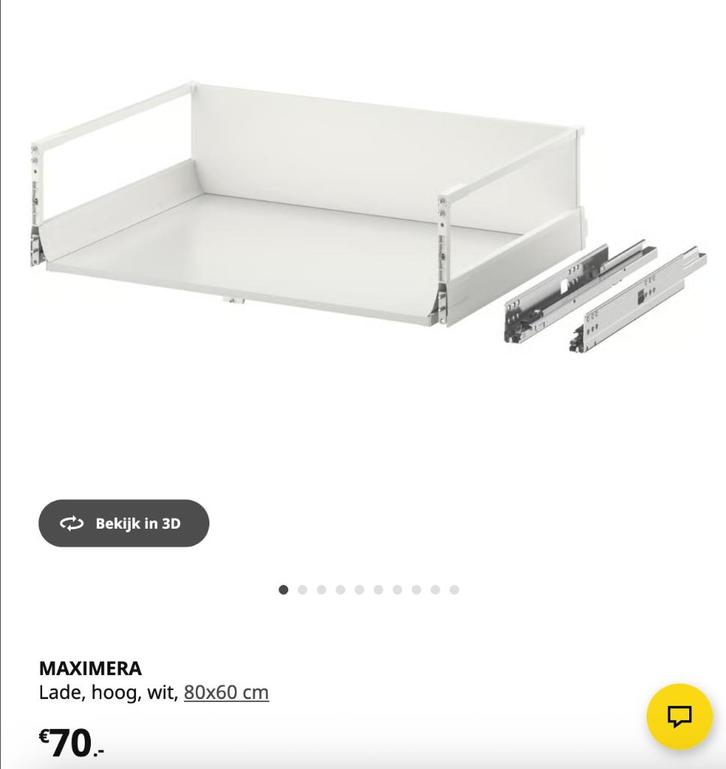 Ikea Maximera Lade 80x60, Huis en Inrichting, Keuken | Keukenelementen, Nieuw, Minder dan 100 cm, 50 tot 100 cm, 50 tot 75 cm