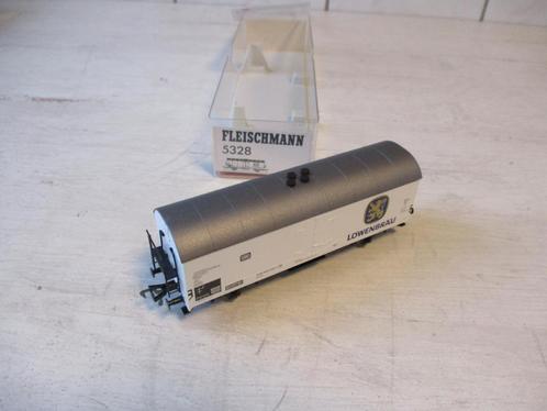 Fleischmann Gesloten Wagen Löwenbrau no 5328, Hobby en Vrije tijd, Modeltreinen | H0, Zo goed als nieuw, Wagon, Gelijkstroom, Fleischmann